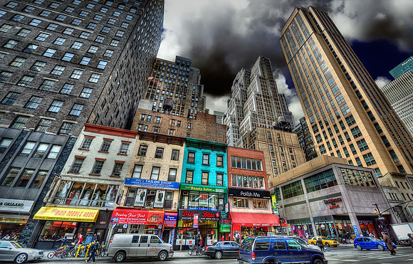 Colorful Buildings in Manhattan